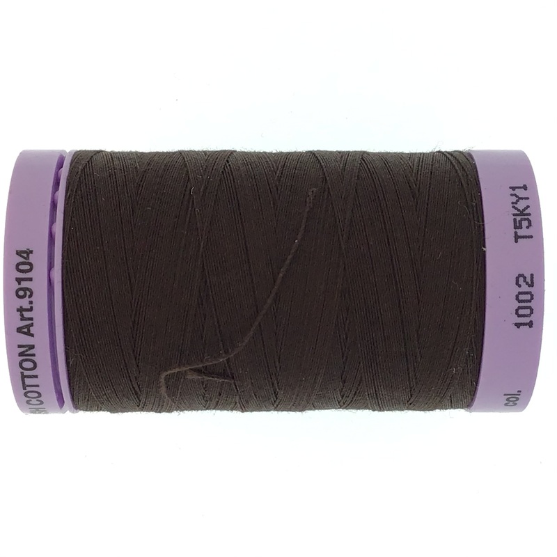 Mettler Cotton 50wt Thread - 500mt - 1002 - Very Dark Brown