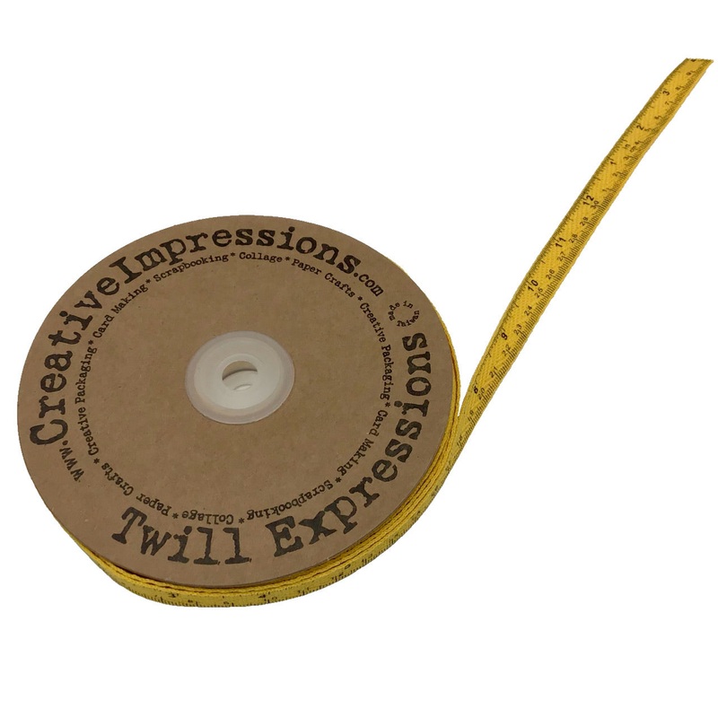 Yellow Ruler Twill Tape - 1/2 (14mm)