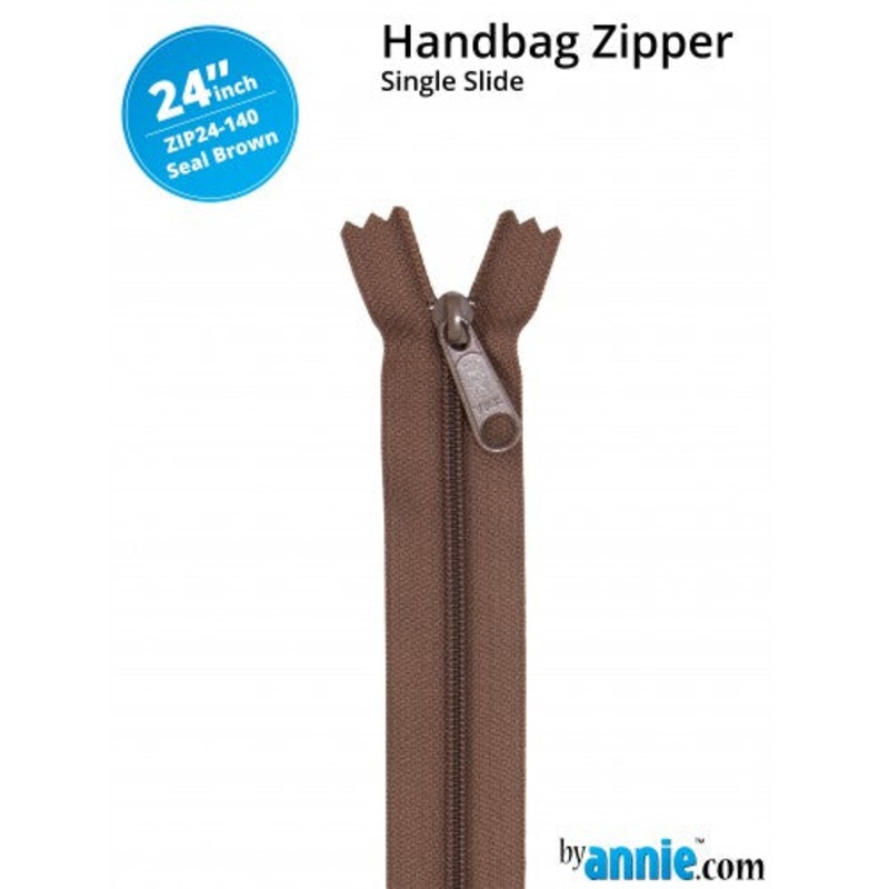 ByAnnie - 24 Single Slide Zipper - Seal Brown