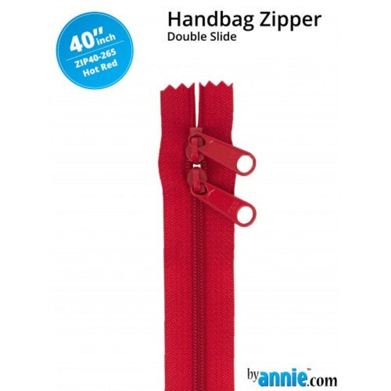 ByAnnie - 40 Double Slide Zipper -  Hot Red