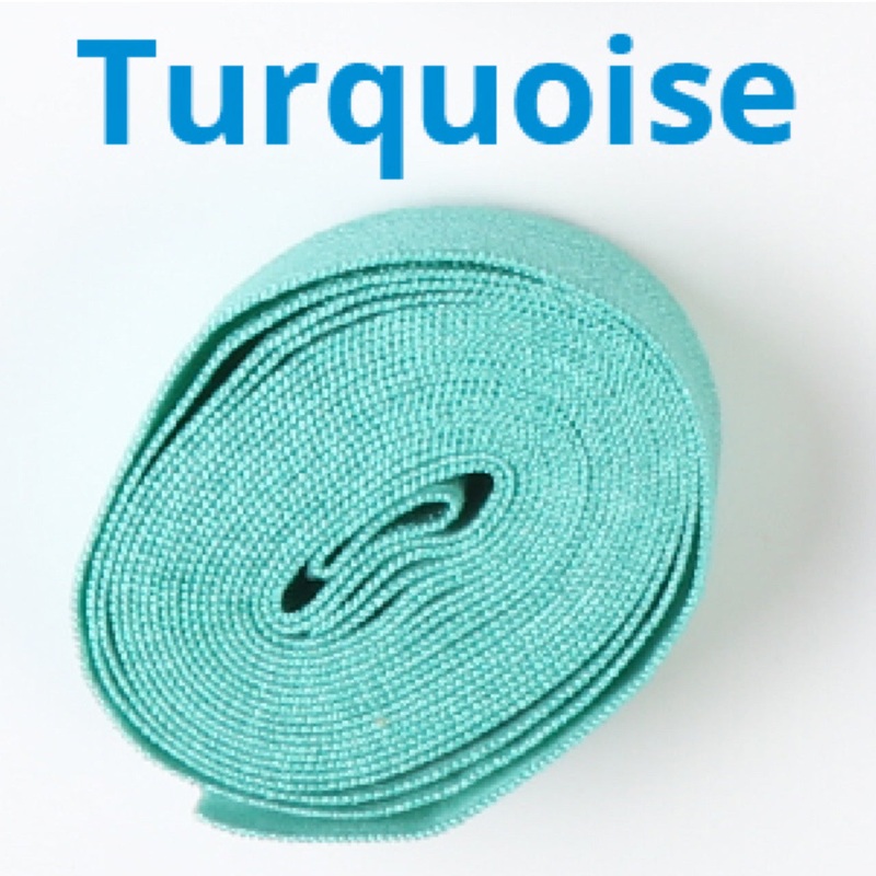ByAnnie Fold Over Elastic - 20mm - 2 yards - Turquoise