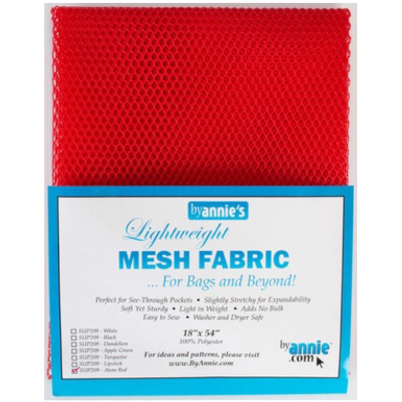 ByAnnie Mesh Fabric - 18x54 - Atom Red