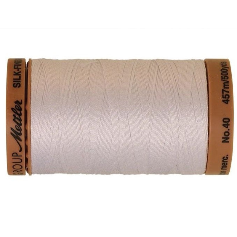 Mettler Cotton 40wt Thread - 457mt - 2000 - White