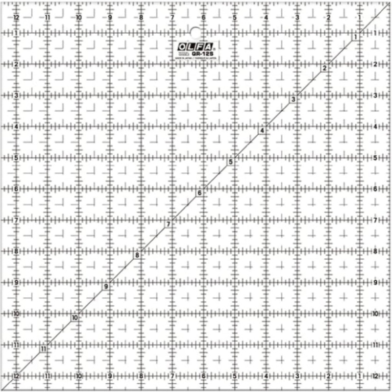 Non-Slip Ruler - 12.5 x 12.5