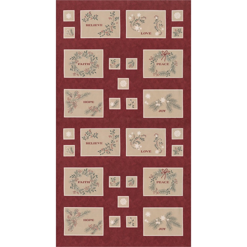 Warm Winter Wishes - Panel - Red