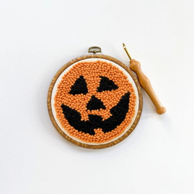 Beginner Punch Needle Kit - Jack-o-Lantern