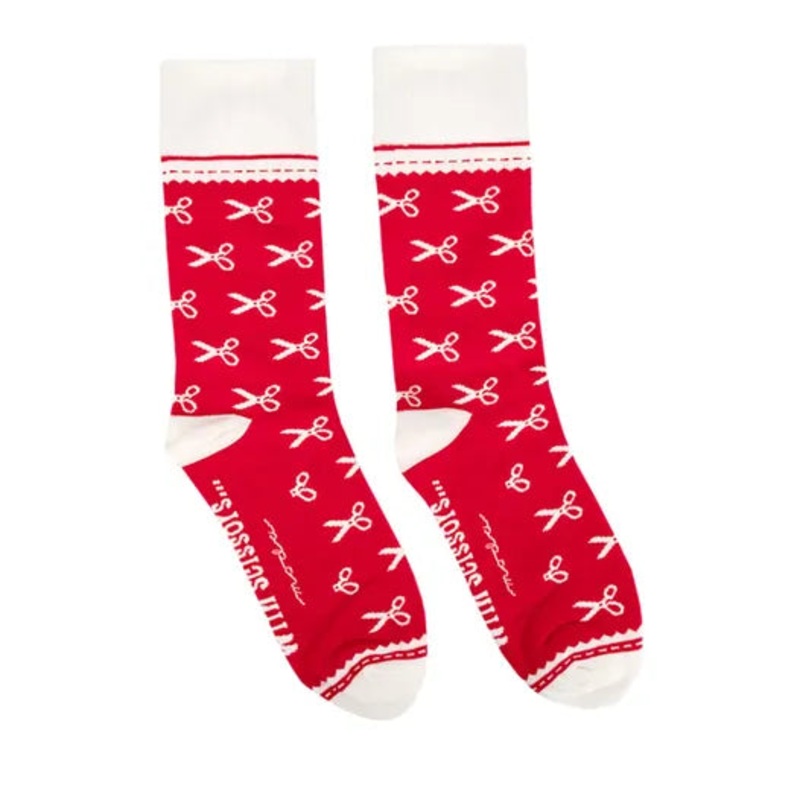 Scissor Socks by Moda - Red