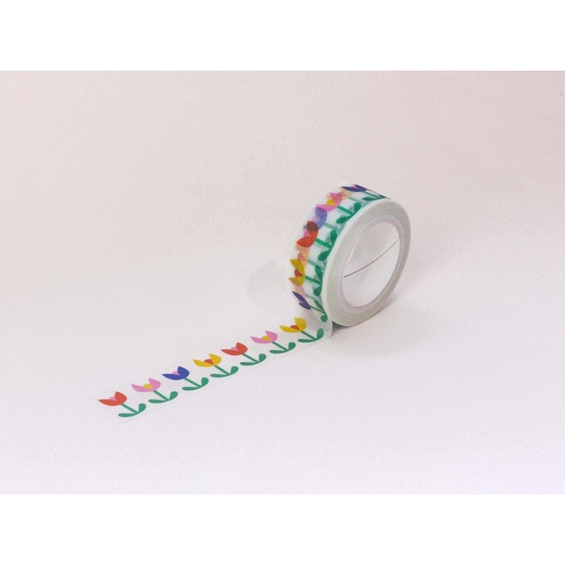 Tulip Dance Retro Floral Washi Tape