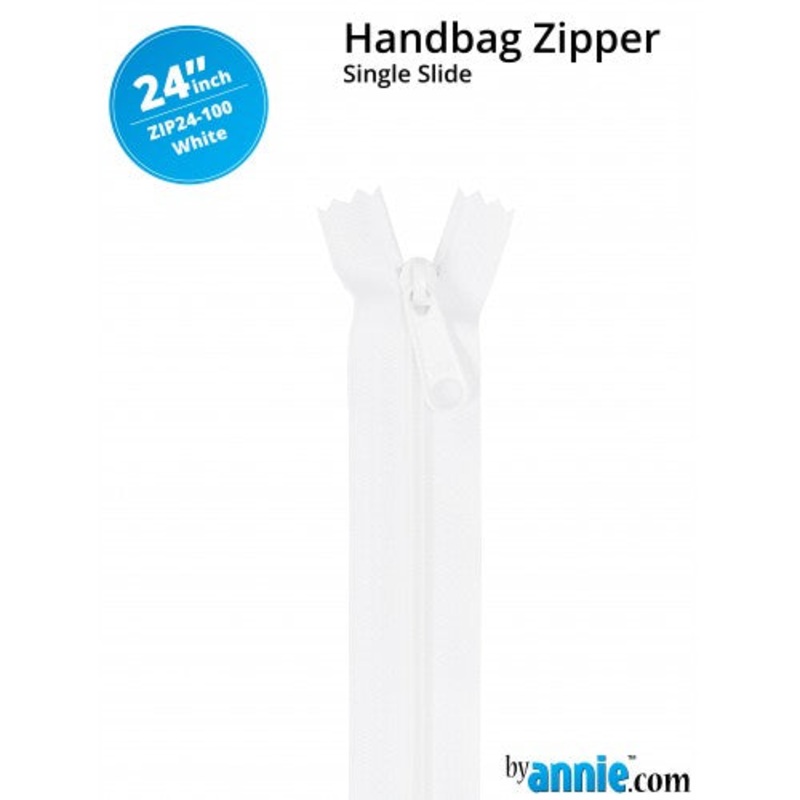 ByAnnie - 24 Single Slide Zipper - White