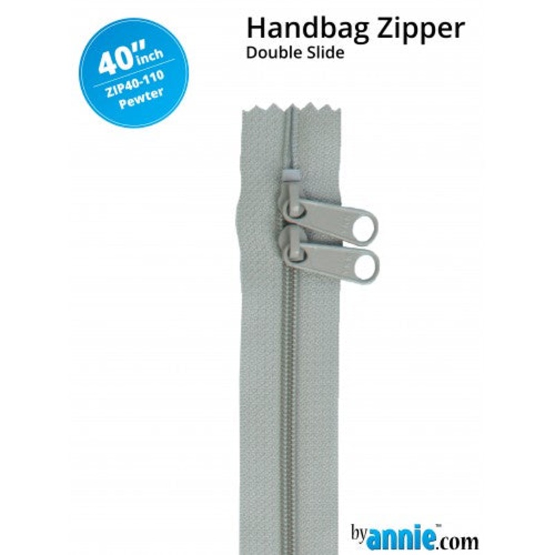 ByAnnie - 40 Double Slide Zipper -  Pewter