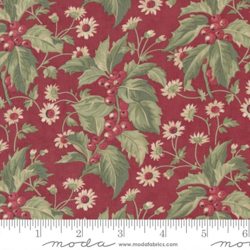 Poinsettia Plaza - Holly Berry - Crimson