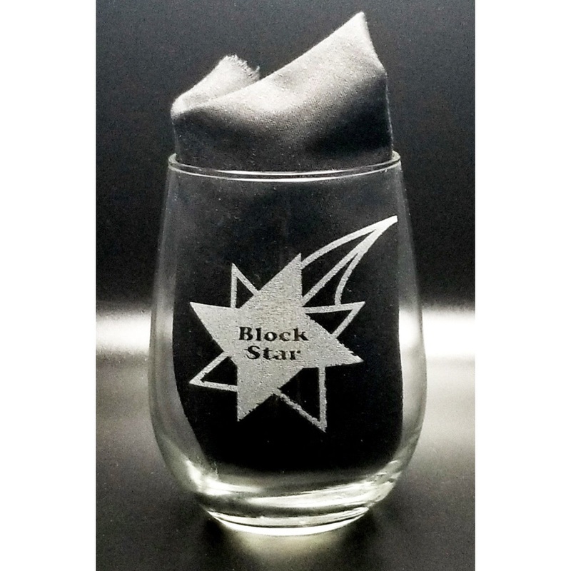 Stemless Wine Glass - Block Star