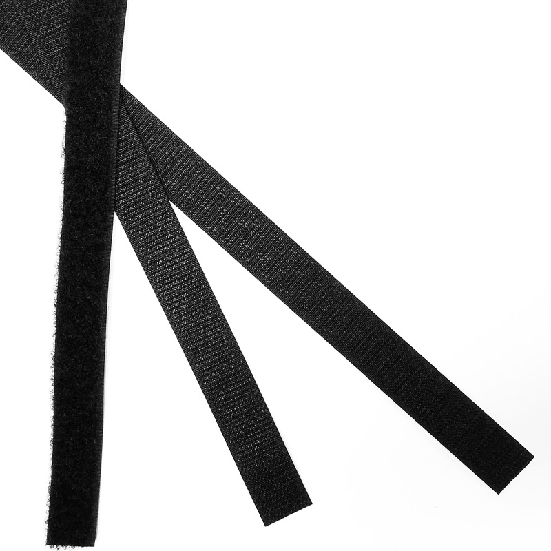 VELCRO Fasteners - Hook  - Sew-On - Black - 18mm