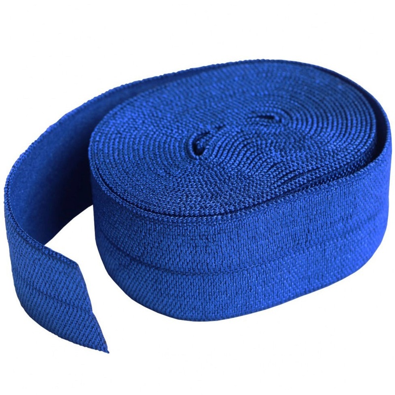 ByAnnie Fold Over Elastic - 20mm - 2 yards - Blastoff Blue