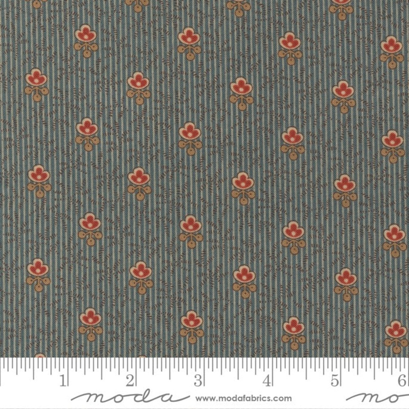 Rose - Fleur - Teal-Half Meter