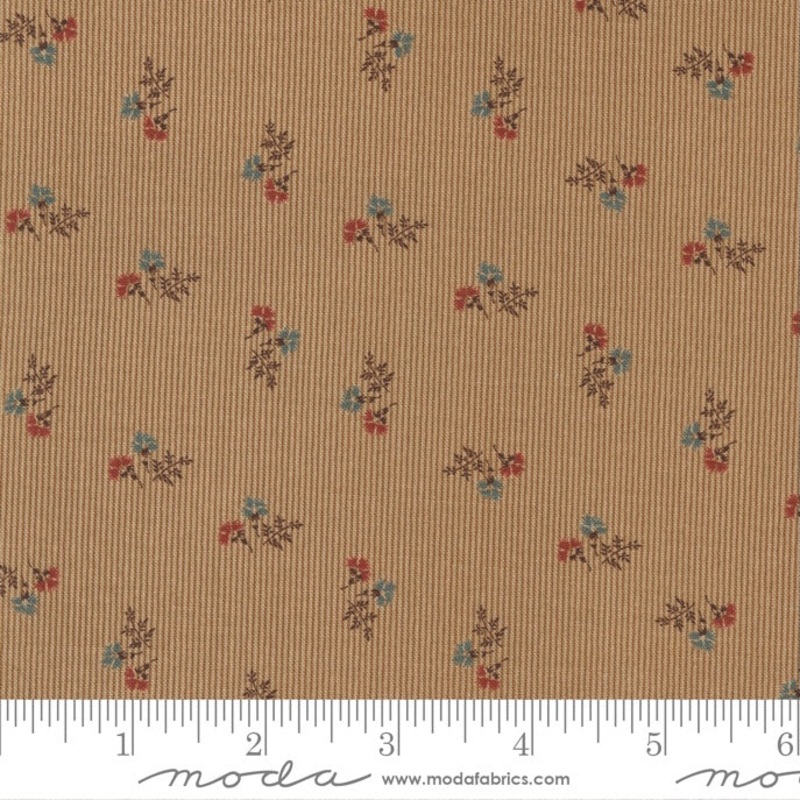 Rose - Petit Fleur - Brown-Half Meter