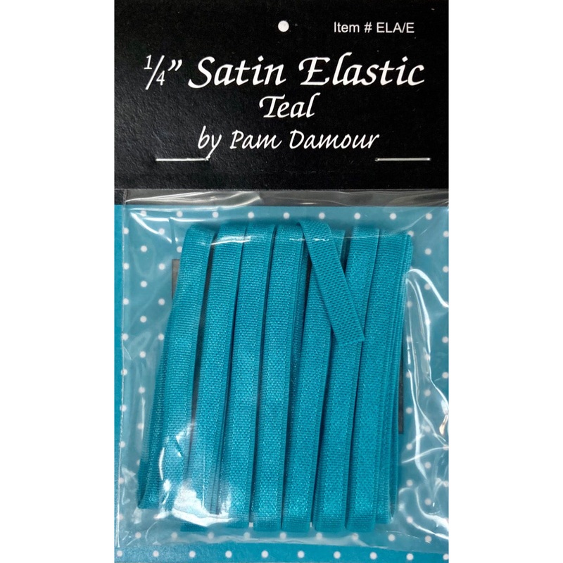 Satin Elastic - Teal - 1/4 (6mm) - 4yd