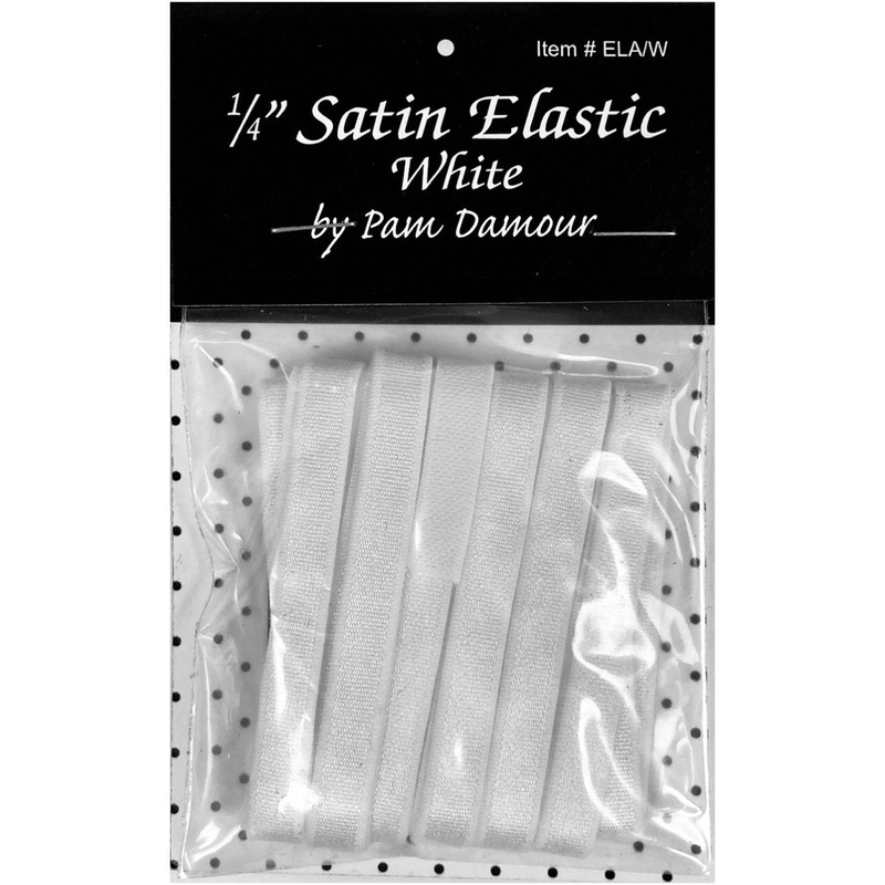 Satin Elastic - White - 1/4 (6mm) - 4yd