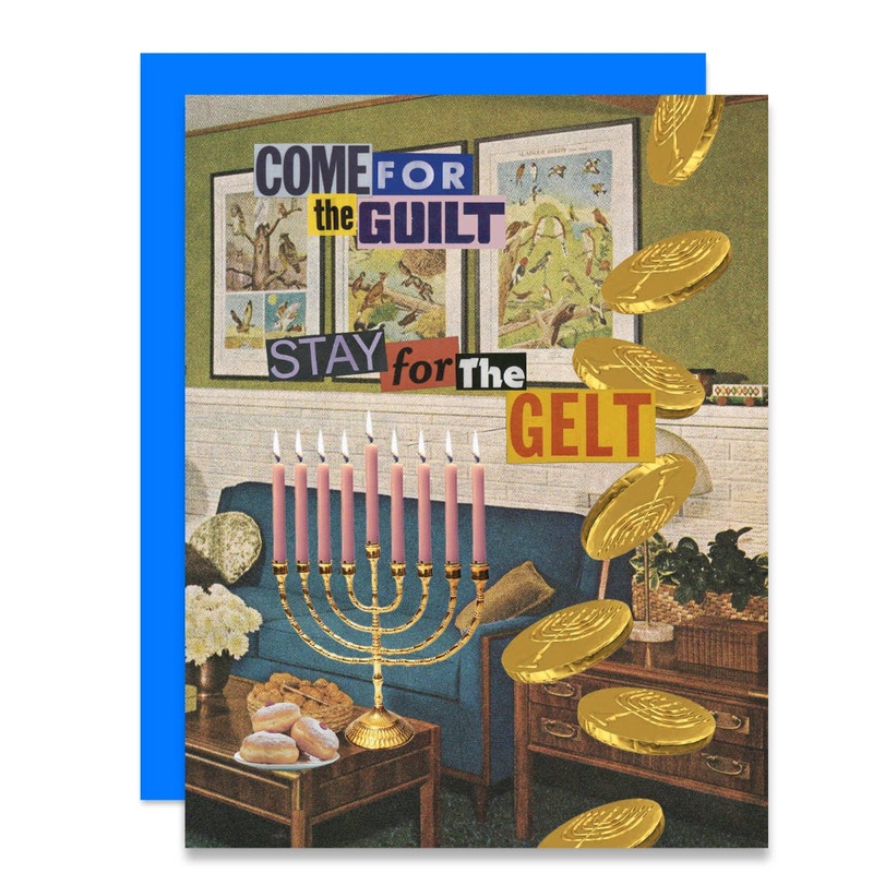 Guilt Gelt Hanukkah Card