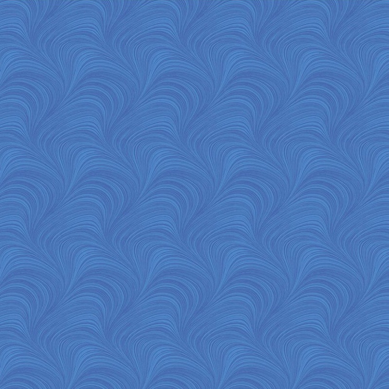 Wave Texture 108 Flannel Backing - Medium Blue