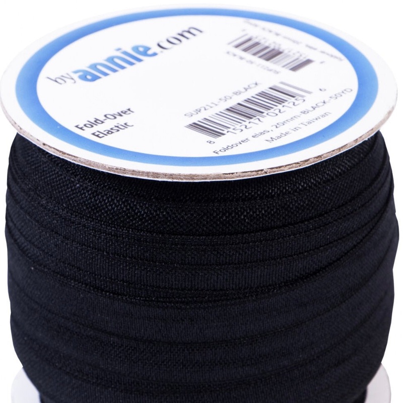 ByAnnie Fold Over Elastic - 20mm - Black