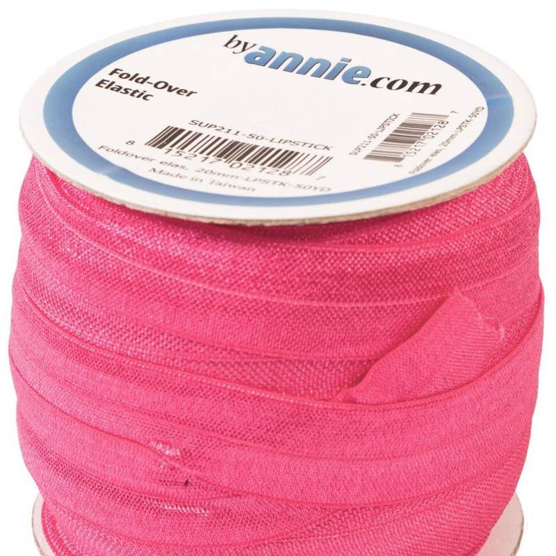 ByAnnie Fold Over Elastic - 20mm - Lipstick