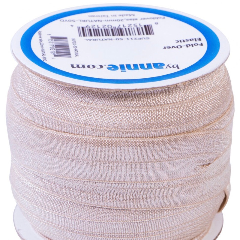ByAnnie Fold Over Elastic - 20mm - Natural