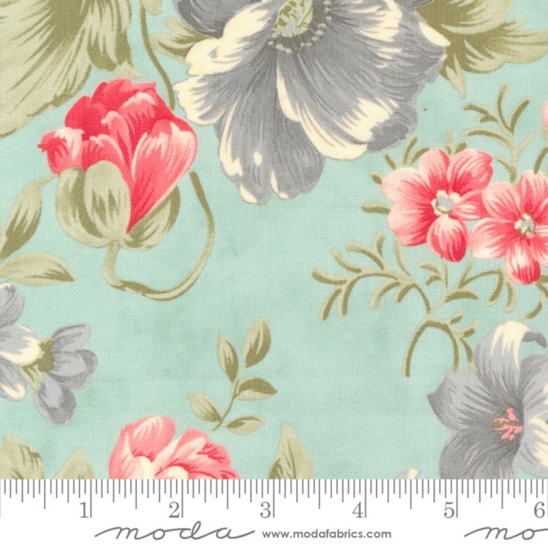 Etchings - Bold Blossoms - Aqua