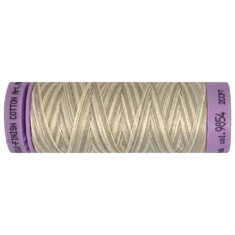 Mettler Cotton 50wt Thread - 100mt - Variegated 9854 - Pearl Tones