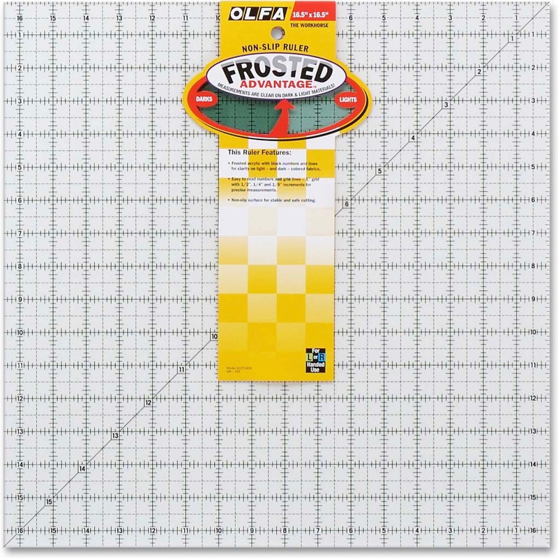 Non-Slip Ruler - 16.5  x 16.5