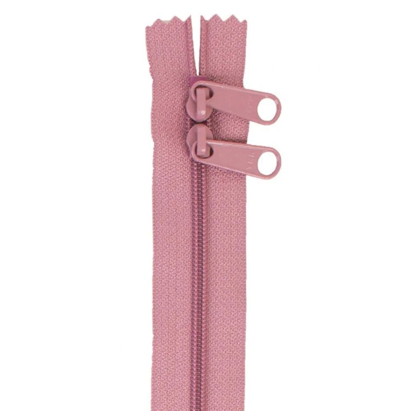30 Handbag Zipper - Double Slide - Dusty Rose