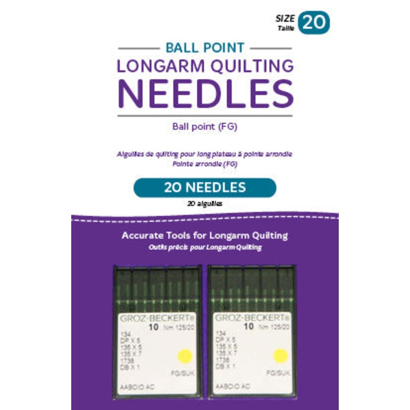 Longarm Quilting Needles - Ball Point - Size 20