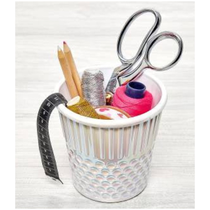 Thimble Shaped Tabletop Organizer - Pearl