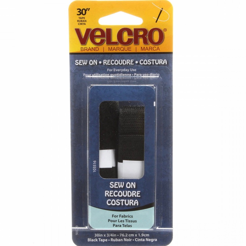 VELCRO Fasteners - Sew-On Pack - Black - 30 of 3/4