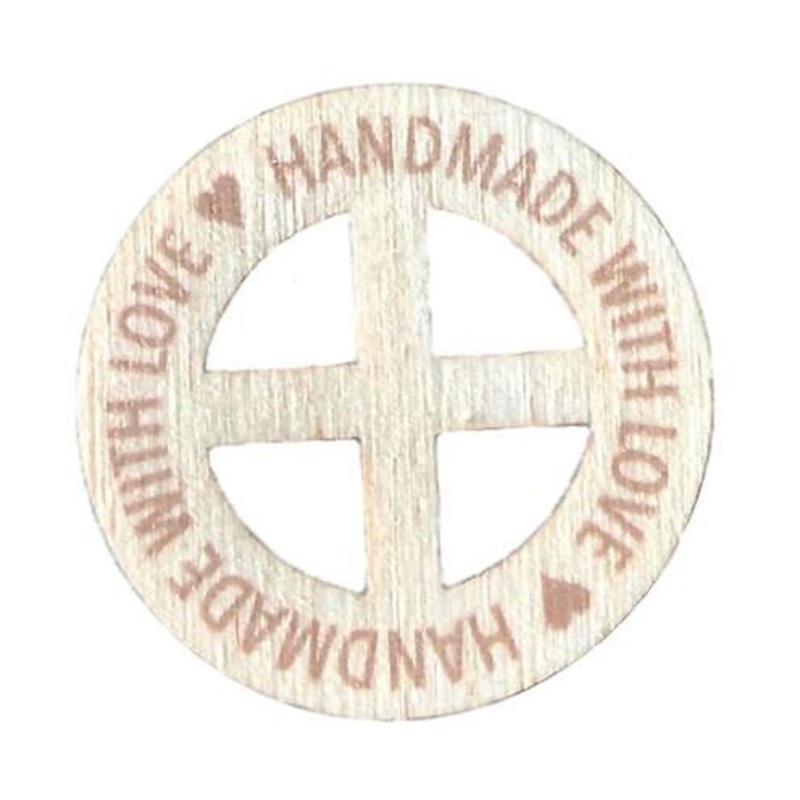 Wood Tag - 30mm Round Birch - Handmade With Love