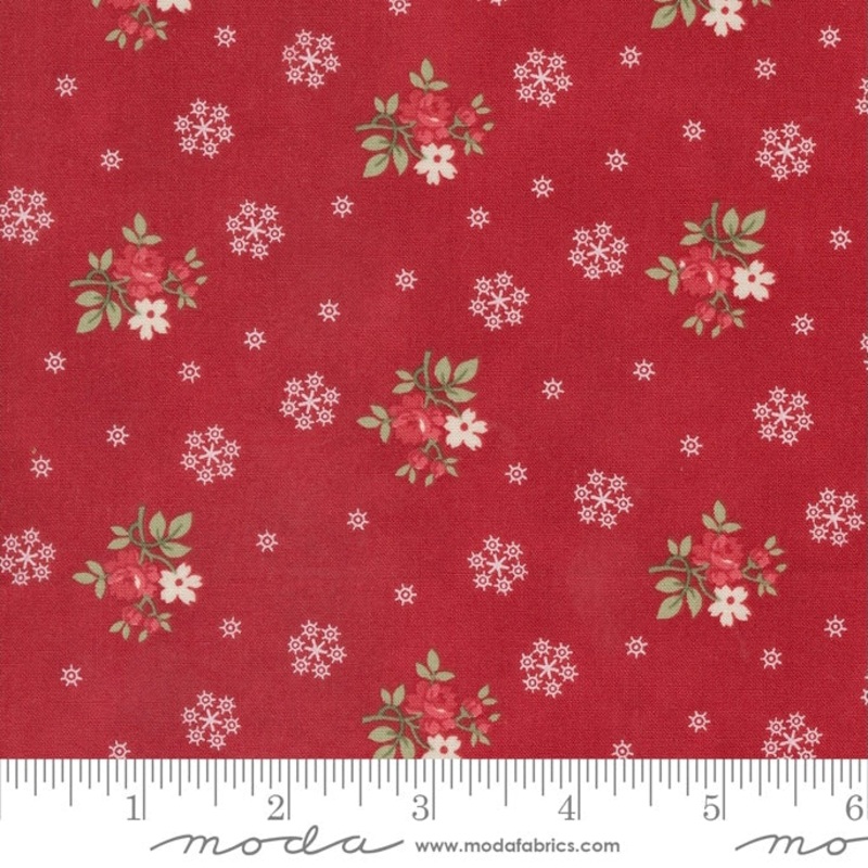 A Christmas Carol - Floral Flurries - Crimson