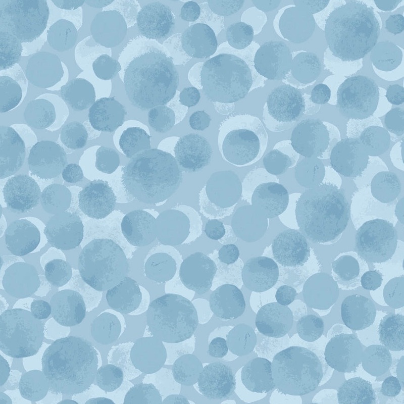 Bumbleberries Flannel - Blue-Half Meter