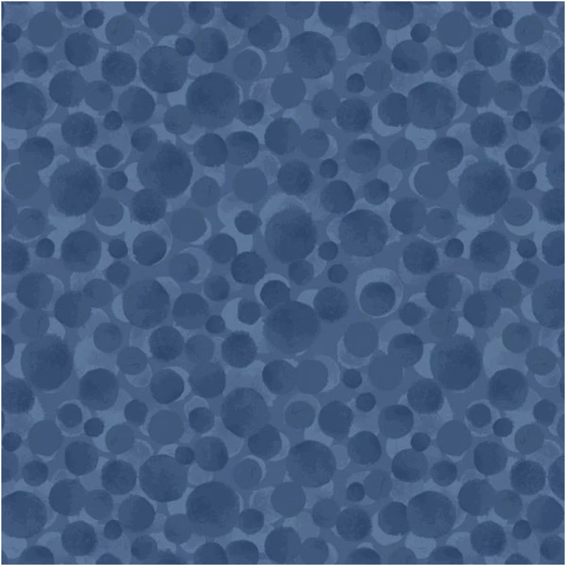 Bumbleberries Flannel - Mid Blue