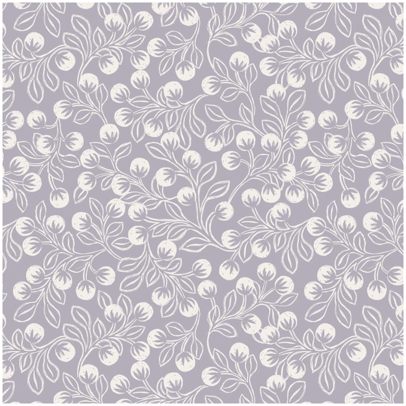Snowberries Flannel - Lavender