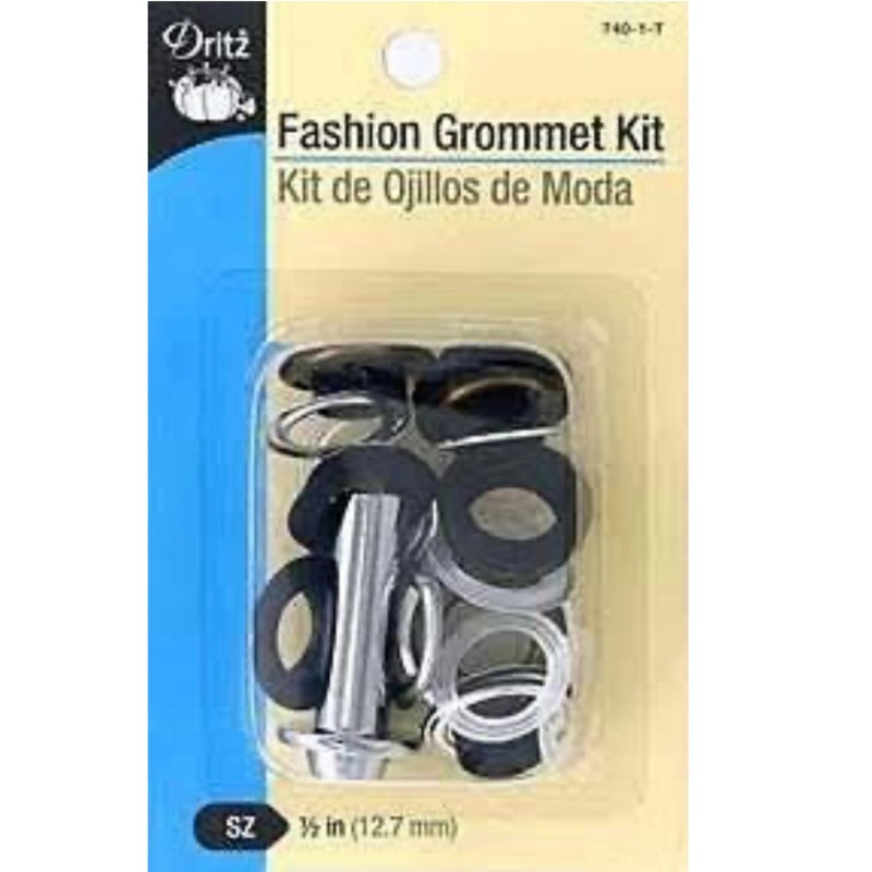 Fashion Grommets and Tool - 1/2 - 8 pack - Black