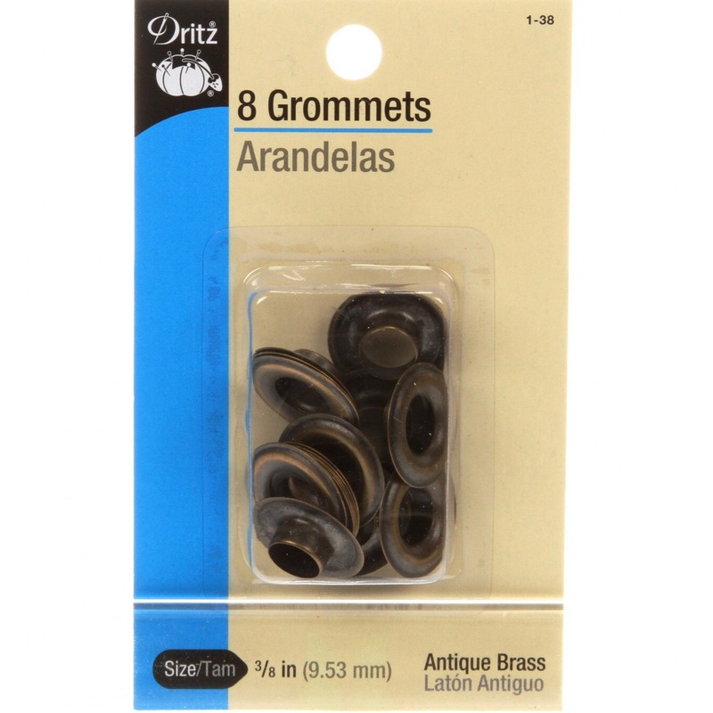 Grommets - 3/8 - 8 pack - Antique Brass