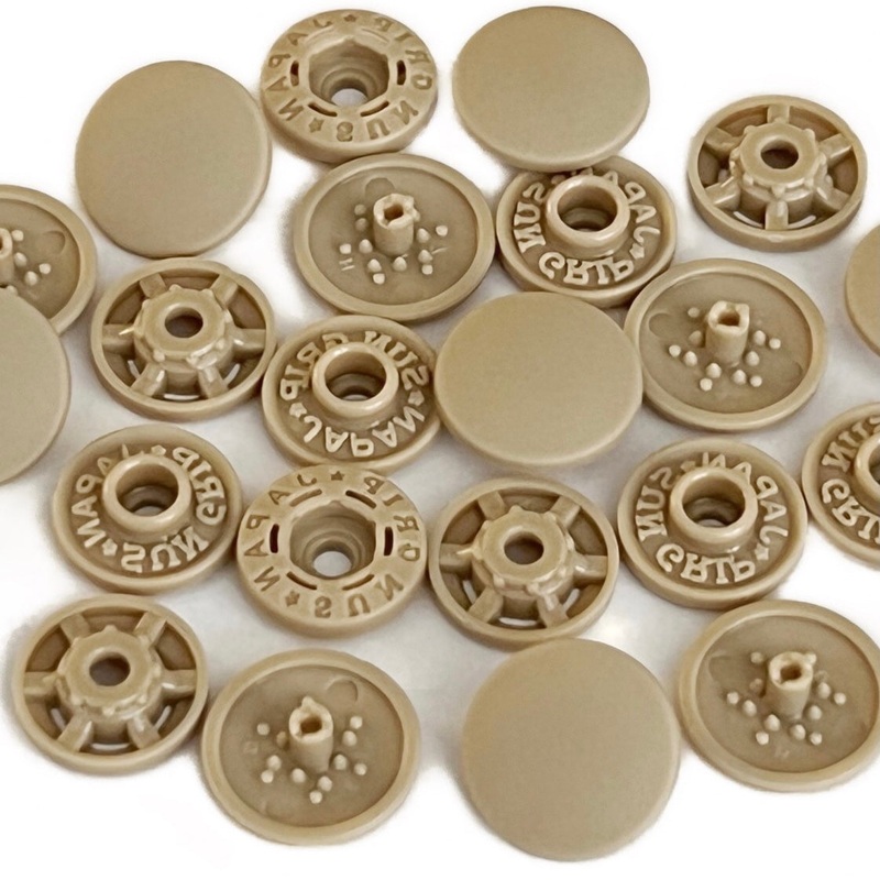 Plastic Finger Snaps - 1/2 - 8pc - Beige