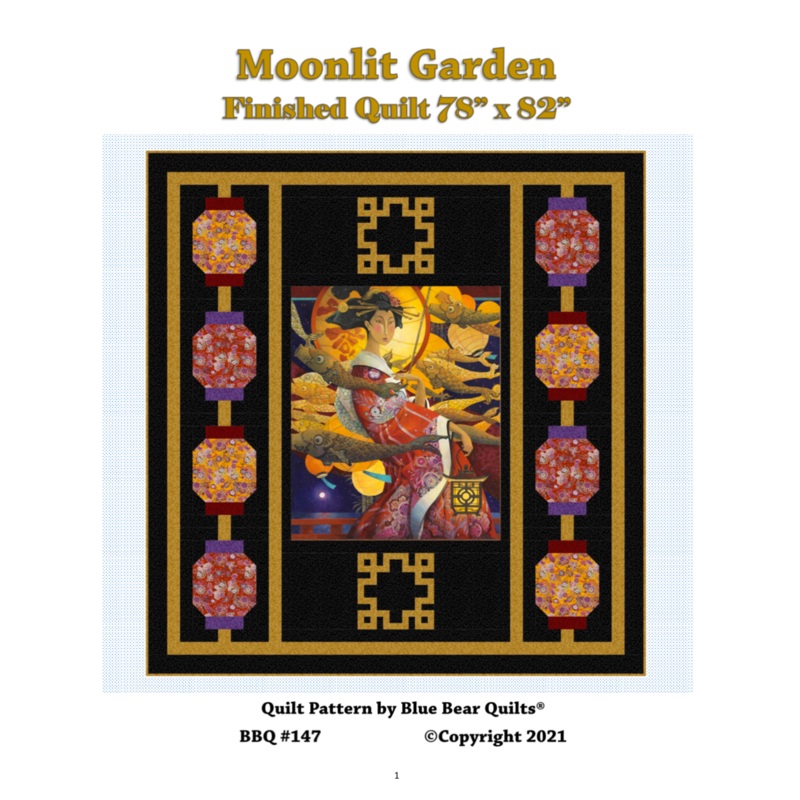 Blue Bear Quilts - Lantern Song - Moonlit Garden Quilt Kit