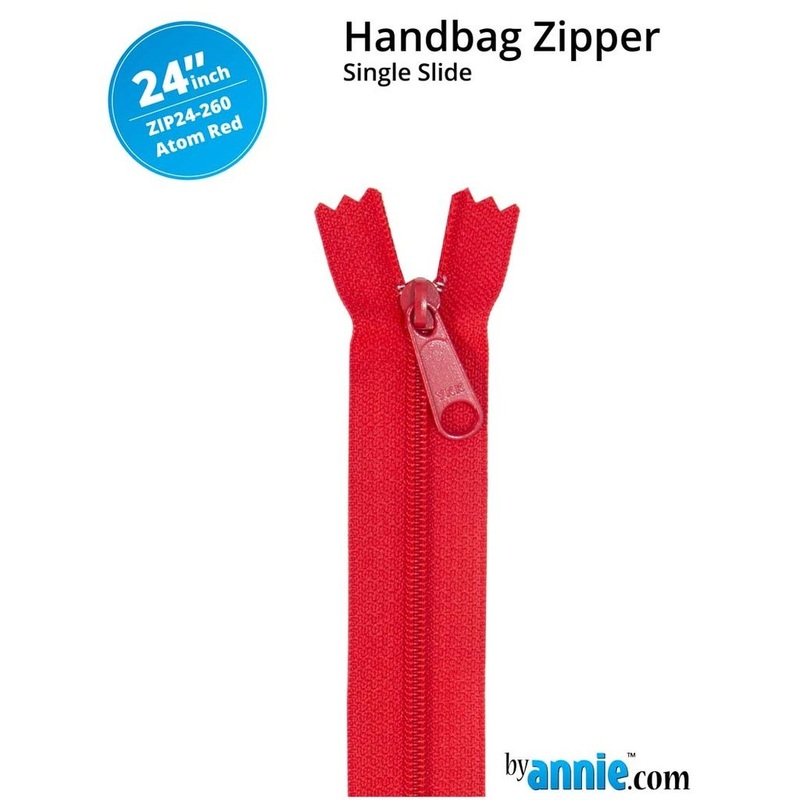 ByAnnie - 24 Single Slide Zipper - Atom Red