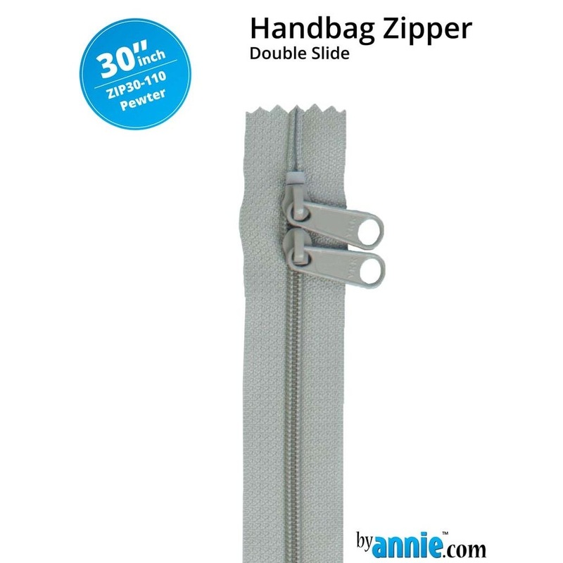 ByAnnie - 30 Double Slide Zipper - Pewter