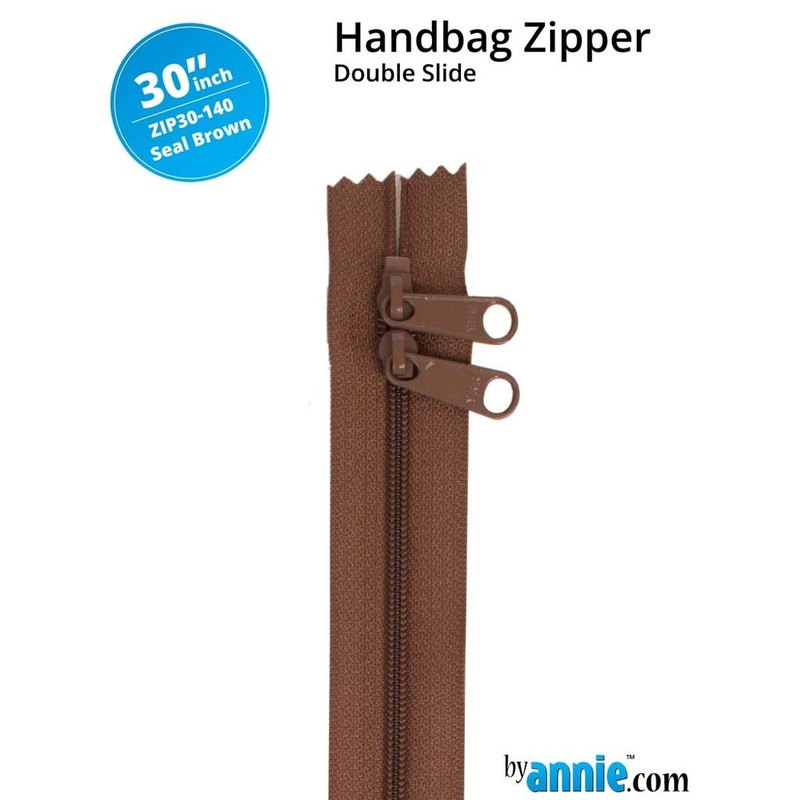 ByAnnie - 30 Double Slide Zipper - Seal Brown