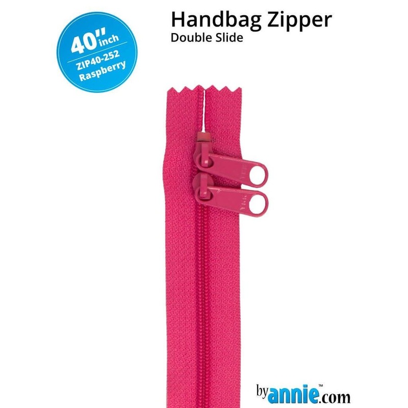 ByAnnie - 40 Double Slide Zipper -  Raspberry