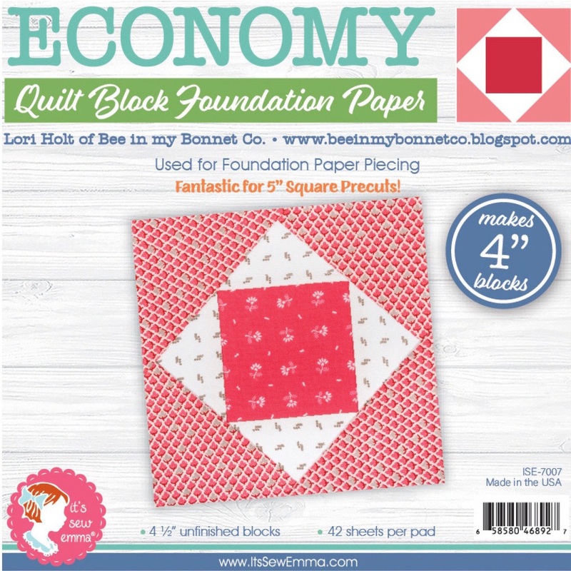 Economy 4 - Quilt Block Foundation Paper - 42 Sheets