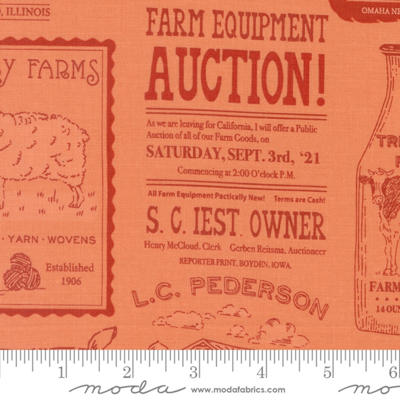 Farmstead - Vintage Farm Advertisements Novelty - Coral