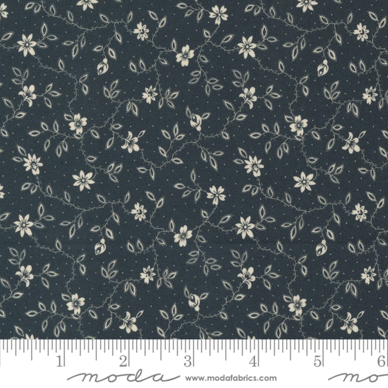 Goodnight Irene - Blossoms Florals Vines - Graphite